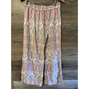 Silka Anthropologie Womens Pants SZ M Wide Leg Cotton Pajama Boho India